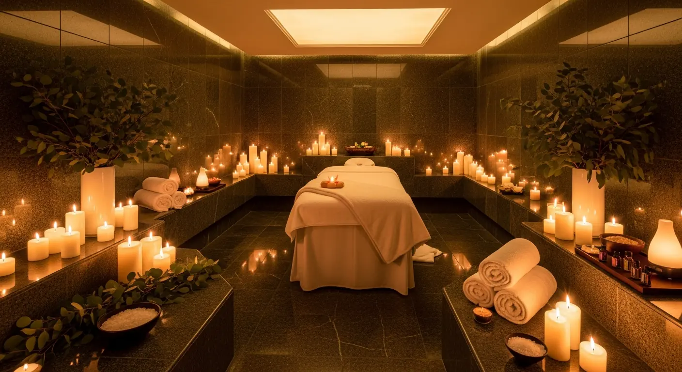 Relaxing treatment room at Solo Spa Hadaba